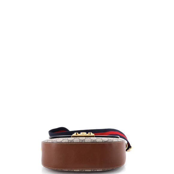 Gucci Medium Padlock Saddle Shoulder Bag GG Coated Canvas and Leather - Picture 4 of 6